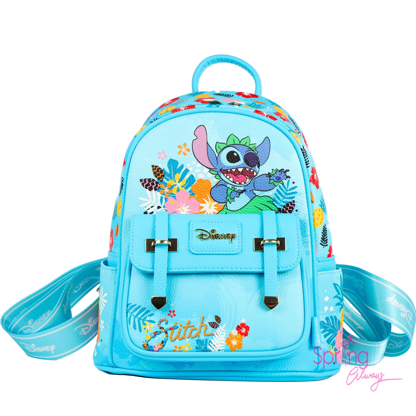 Aqua stitch backpack
