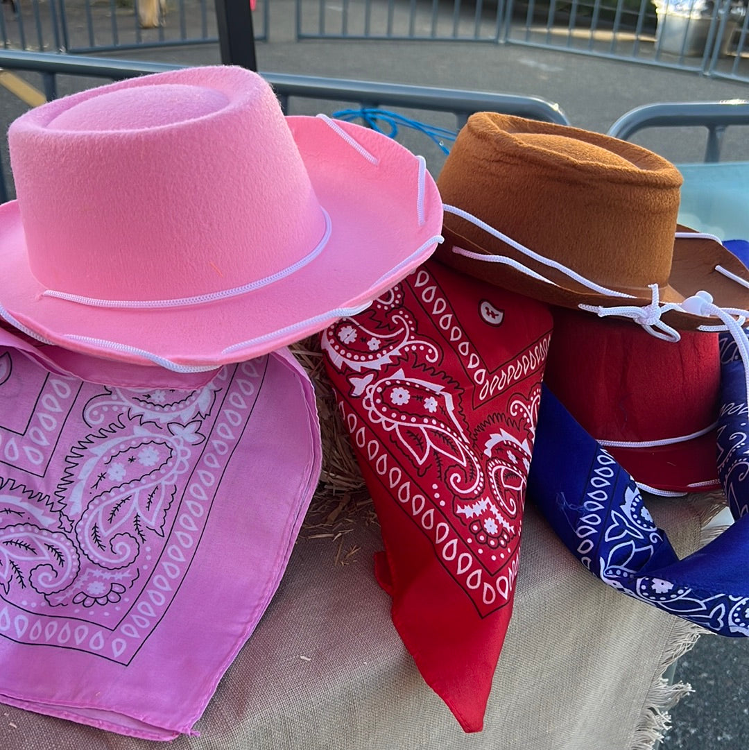 Cowboy Hats with bandana