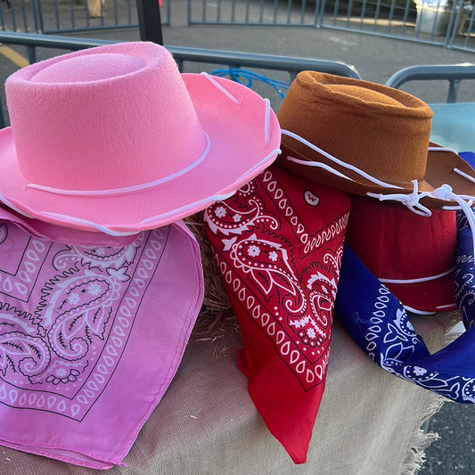 Cowboy Hats with bandana